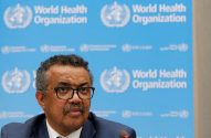 Diretor-geral da OMS, Tedros Adhanom Ghebreyesus, fala em coletiva de imprensa.