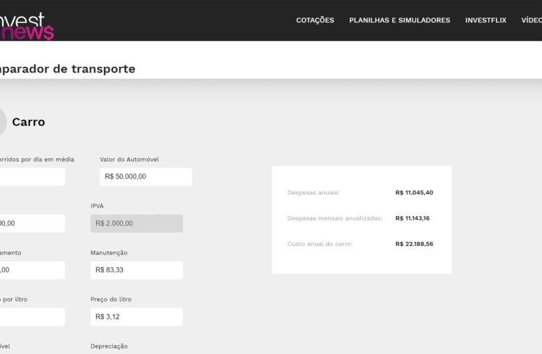 Calculadora transporte