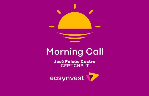 Banner roxo com ícone de sol, título "Morning Call", nome "José Falcão Castro" e logo Easynvest.