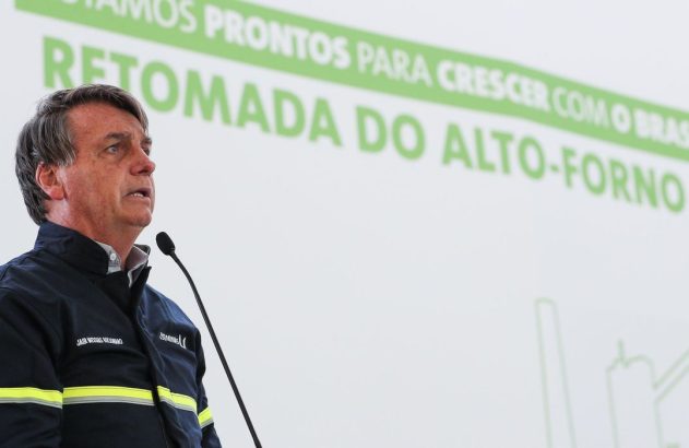 Presidente Jair Bolsonaro discursa em Ipatinga (Foto: Marcos Correa/PR)