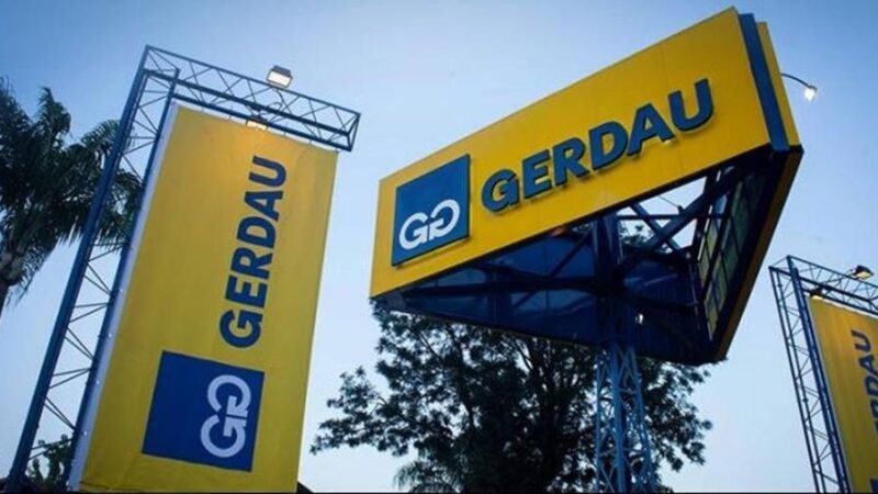 fachada com logo da gerdau
