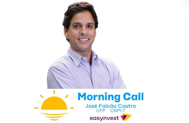 José Falcão Castro sorrindo. Abaixo: 'Morning Call' com ícone de sol e logo Easyinvest.