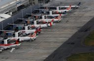 Aeronaves da Gol, da TAM e da Azul, em aeroporto no Rio de Janeiro
