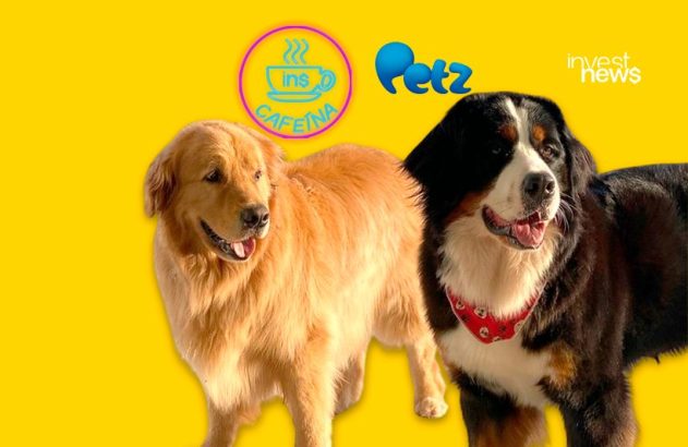 dois cães (um preto e outro caramelo) chamados Rocky e Maia