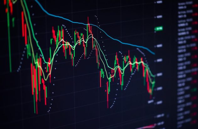 Painel com desempenho de ações ibovespa