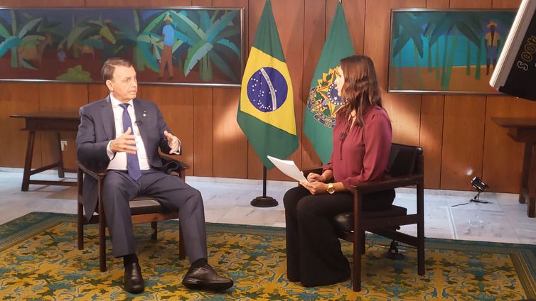 Entrevista do Presidente Jair Bolsonaro - Divulgação/Empresa Brasil de Comunicação