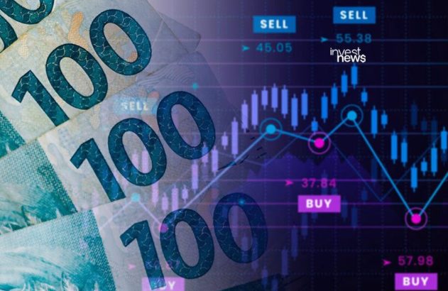 Ilustração de dinheiro e gráfico para o tema de pullback