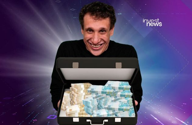 Samy Dana com uma mala de dinheiro