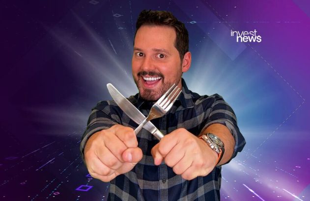 Dony De Nuccio com garfo e faca