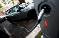 Carregador de veículos elétricos em Roma, Itália