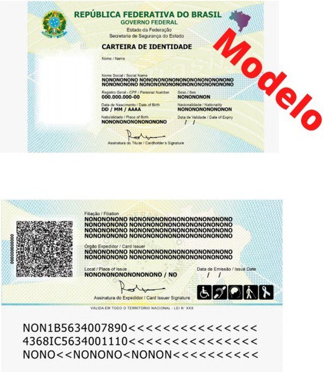 RG único/carteira de identidade