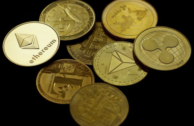 Representação da Ethereum e de outras criptomoedas