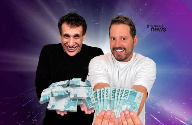 Samy Dana e Dony De Nuccio. com notas de dinheiro