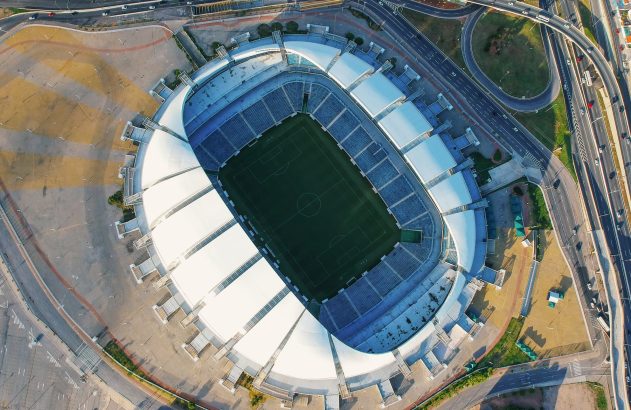 Uma foto do estádio referente a Copa do Mundo