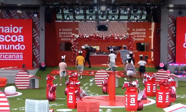 Ação de Páscoa da Americanas no BBB 22 (Foto: Divulgação)