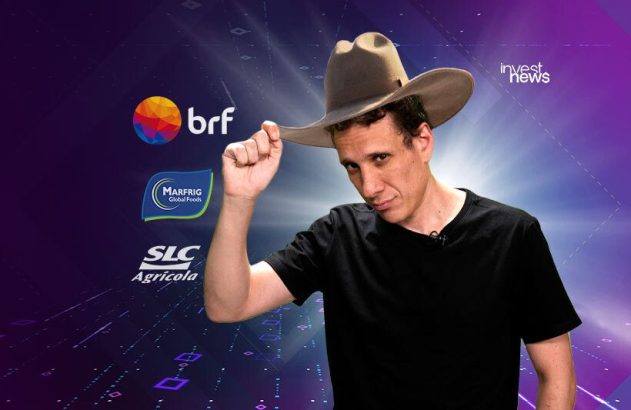 Samy Dana com logos de empresas do agro no fundo