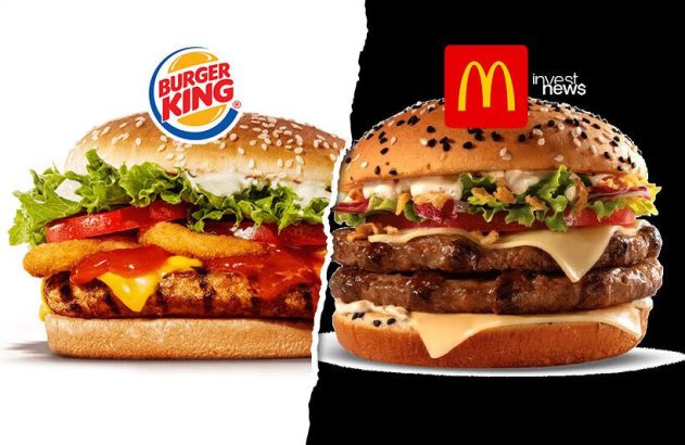 Sanduíches do McDonald's e do Burger King foram alvo de queixas sobre propaganda enganosa em abril de 2022. (Fotos: reprodução)