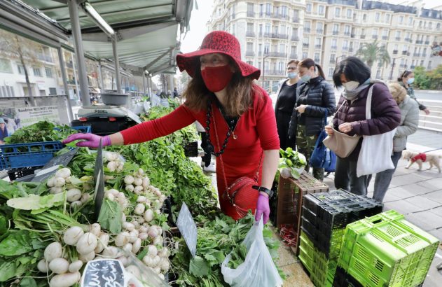 Feira em Nice, França