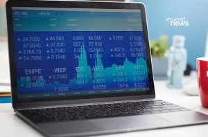 imagem ilustrativa com gráfico de ações