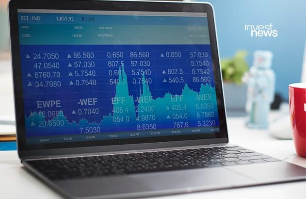 imagem ilustrativa com gráfico de ações