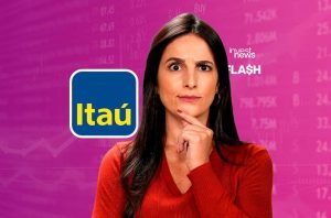 fabiana ortega, apresentadora do investnews, com o dedo no queixo