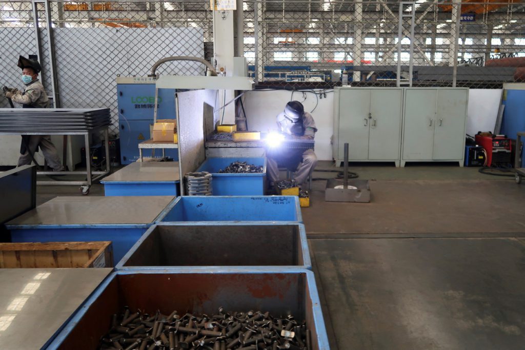 Linha de produção de fábrica em Dezhou, China