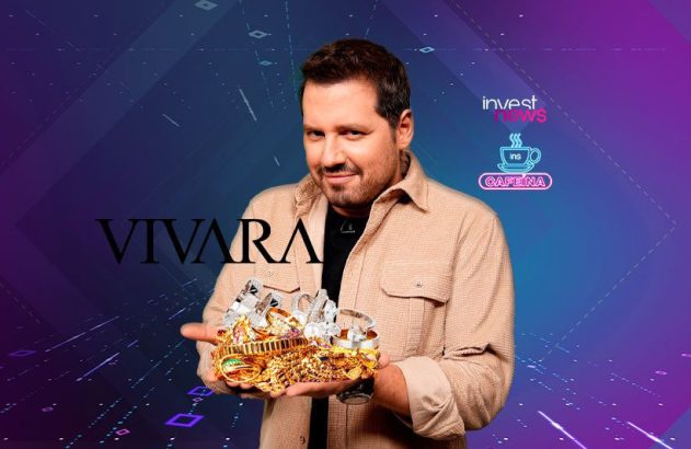 Dony De Nuccio com ouro nas mãos e logo da Vivara