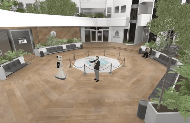 Metaverso criado pela Interpol como espelho da sua sede em Lyon. (Foto: Reprodução/site da Interpol)