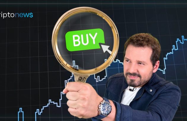 Dony De Nuccio com uma lupa escrito BUY