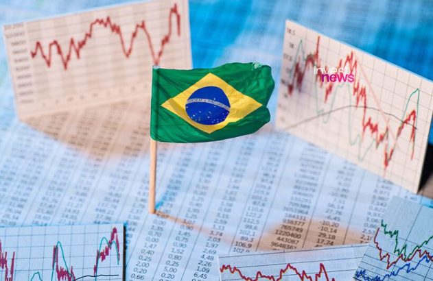 bandeira do Brasil com gráficos