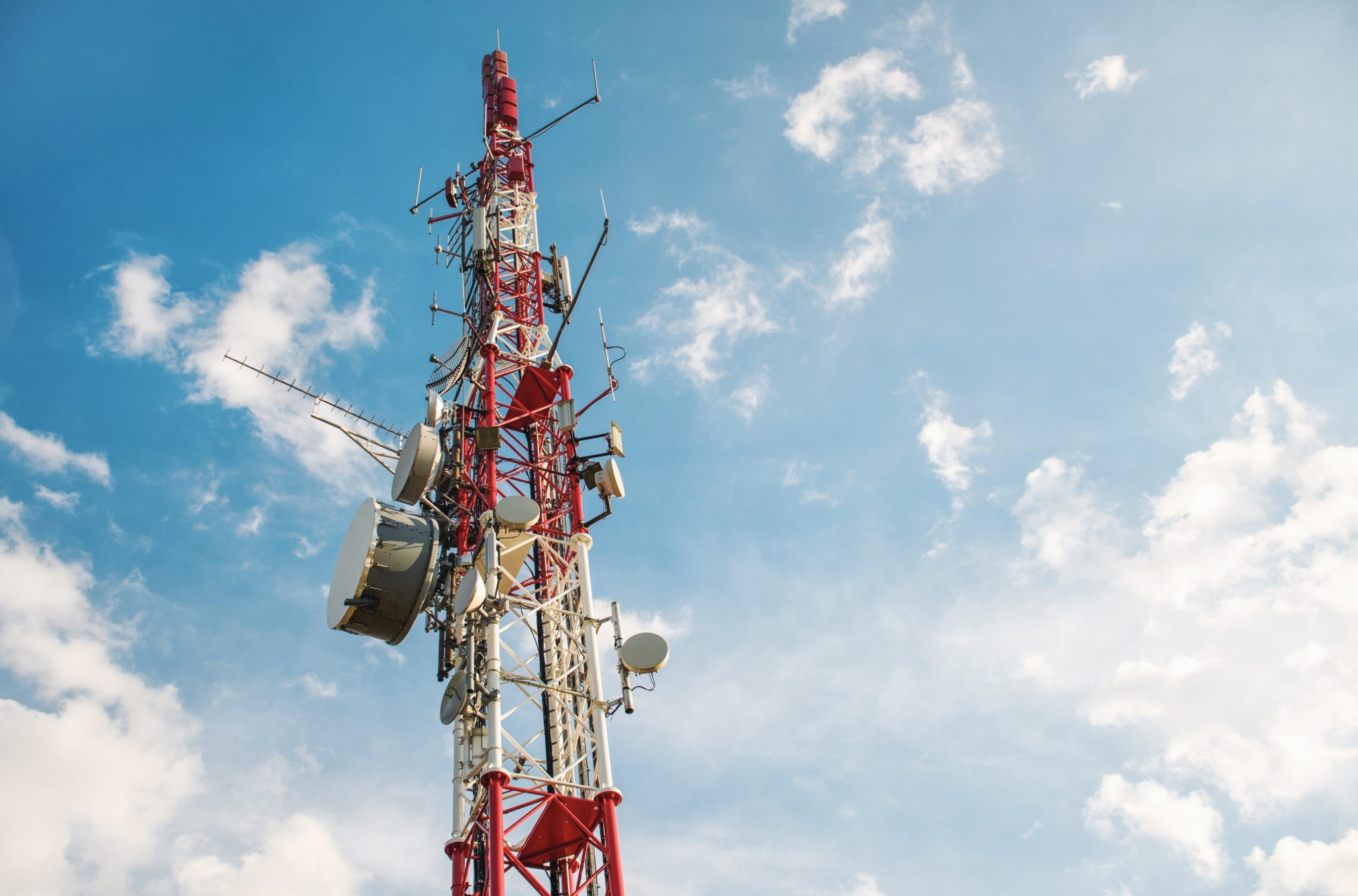 Torre com atena 5G operadoras de Telefonia