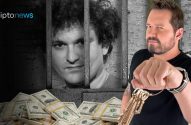 Sam Bankman-Fried na prisão, pilhas de dinheiro, e homem com chaves. Criptonews.