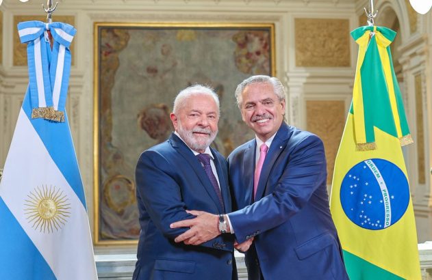 Presidente da República, Luiz Inácio Lula da Silva durante reunião com o Presidente da República Argentina, Alberto Fernández. (Foto: Ricardo Stuckert/PR)