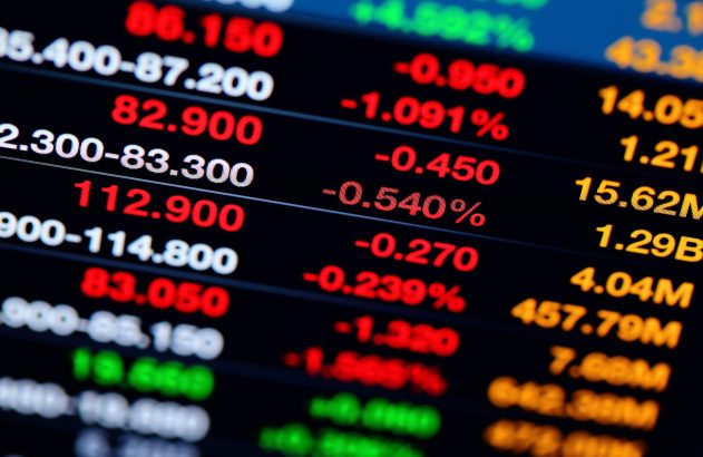 Exibição de cotações do mercado de ações