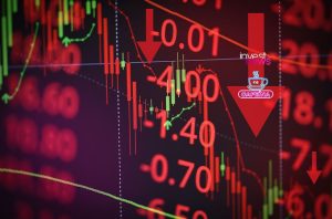 Grafico de ações em queda