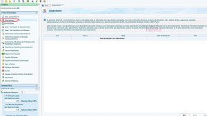 Software de gestão de projetos: tela de edição. Projeto sendo modificado, com campo de texto e menu lateral visíveis.