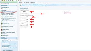 Software de IR: formulário "Novo Rendimento Tributável Recebido de Pessoa Jurídica" com campos destacados.