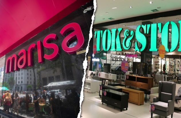 Logos da Marisa Lojas e da Tok & Stok