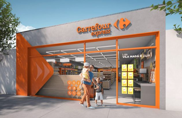 Nova fachada do Carrefour Express