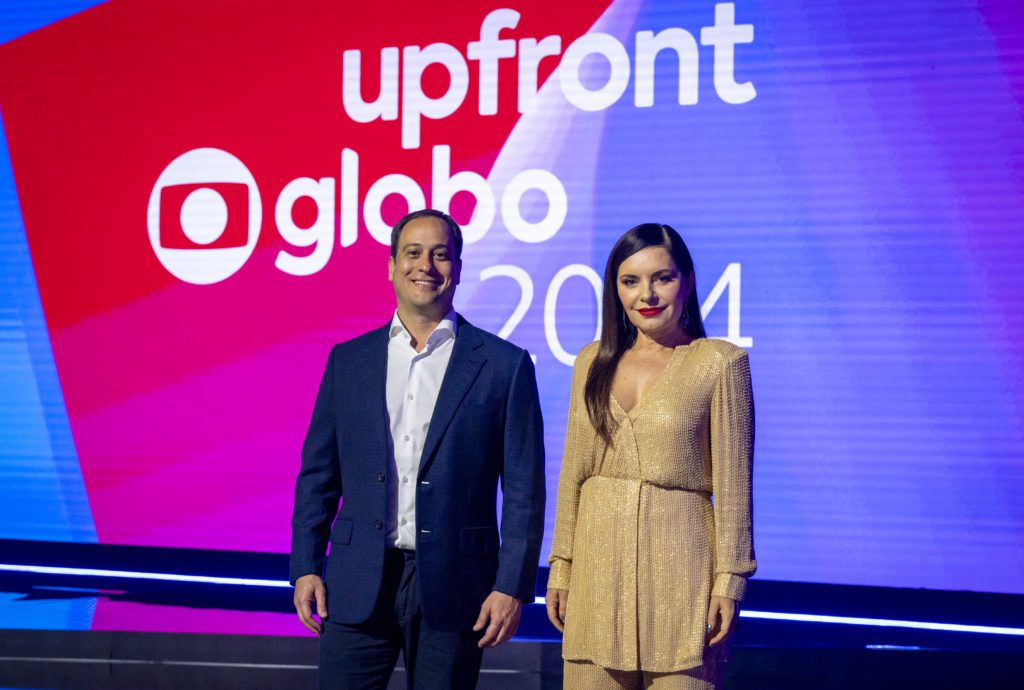 Paulo Marinho, diretor-presidente da Globo, e Manzar Feres, diretora de negócios integrados em publicidade (Foto: Divulgação/Globo)