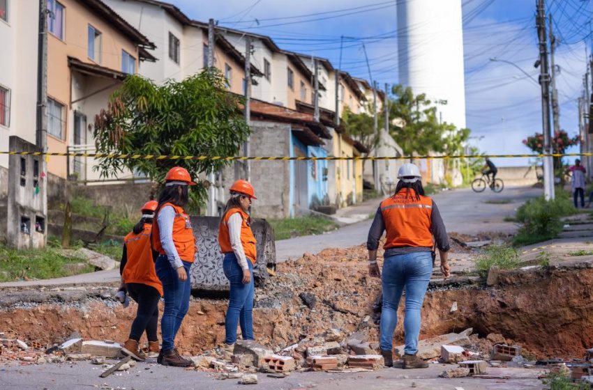 Área atingida por afundamento de solo em Maceió após exploração de sal na região pela Braskem (Foto: Arquivo/Prefeitura de Maceió)