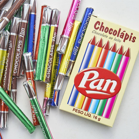 Produto Chocolápis da marca Pan (Foto: Divulgação/Positivo Leilões)