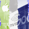 Montagem Big Five: Microsoft, Apple, NVidia, Google, Amazon
