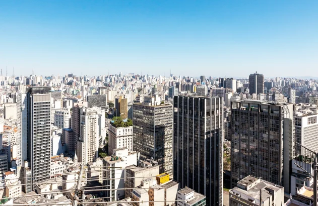 Vista panorâmica do centro de São Paulo (SP)