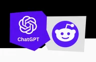 Montagem com logos do ChatGPT e do Reddit; OpenAI