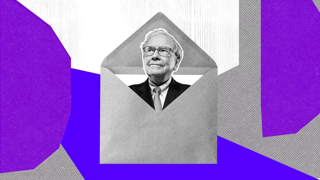 Ilustração sobre Warren Buffett