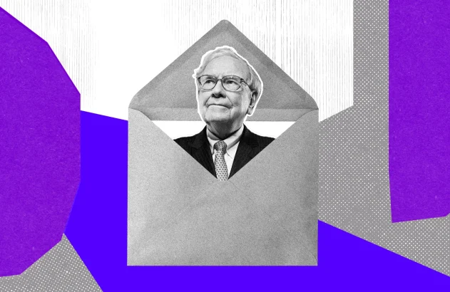 Ilustração sobre Warren Buffett