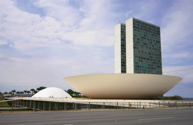 Vista do Congresso Nacional, em Brasília (DF)