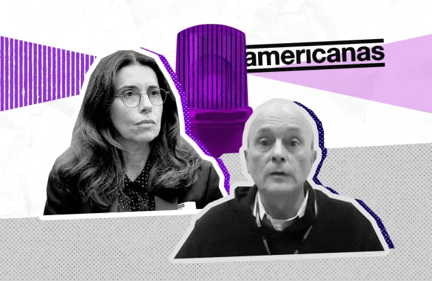 Montagem com fotos do ex-CEO das Lojas Americanas, Miguel Gutierrez (à direita), e a ex-diretora, Anna Christina Ramos Saicali (à esquerda)