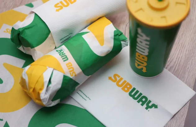 Refeição servida pelo restaurante Subway